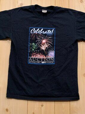 Vintage Y2K America's Top Auction Celebrate Fireworks MPTV 2007 Black T-Shirt M